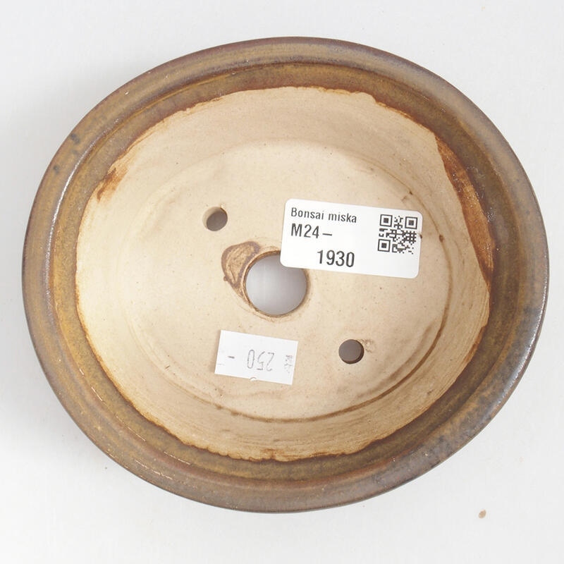 kerámia bonsai tál 12,5 x 11,5 x 4 cm, barna