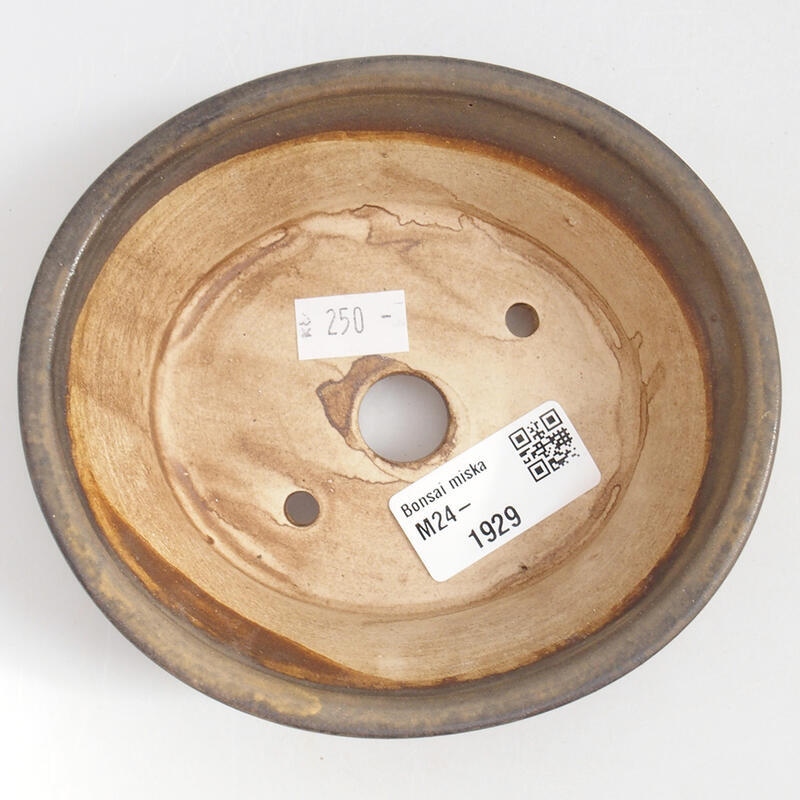 kerámia bonsai tál 12,5 x 11,5 x 4 cm, barna
