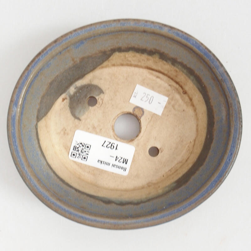 kerámia bonsai tál 12,5 x 11,5 x 4 cm, kék színben