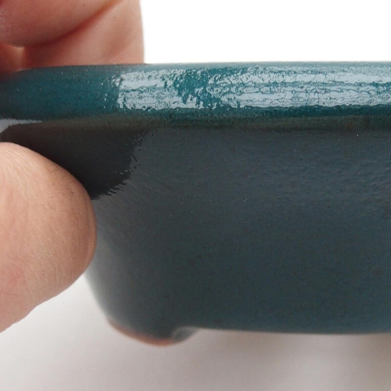 Bonsai kerámia tál 12,5 x 12,5 x 3,5 cm, zöld