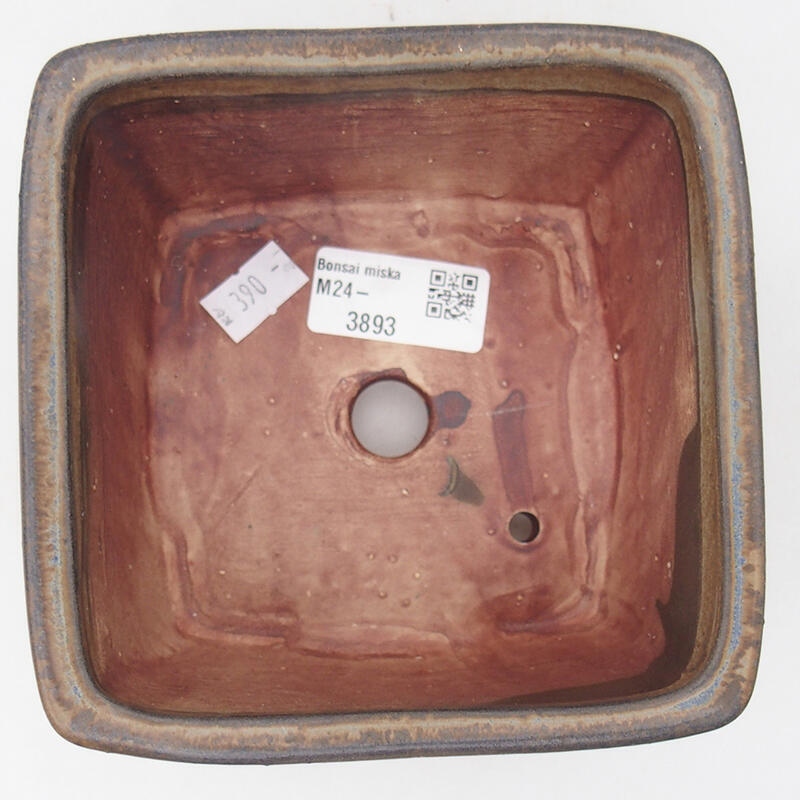 kerámia bonsai tál 12,5 x 12,5 x 8 cm, kék színben