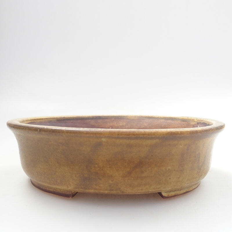 kerámia bonsai tál 12,5 x 12 x 3,5 cm, barna