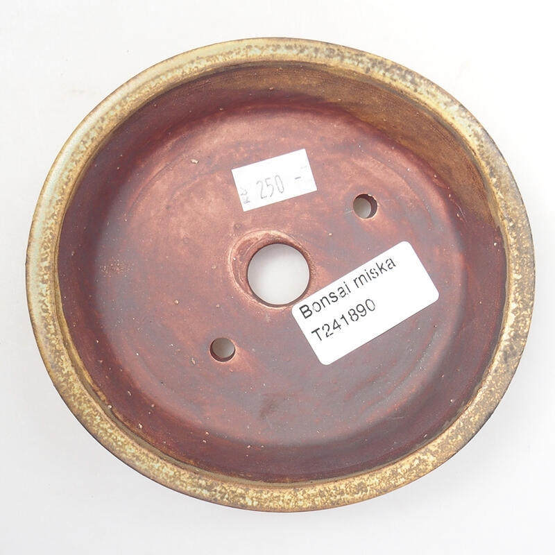 kerámia bonsai tál 12,5 x 12 x 3,5 cm, barna