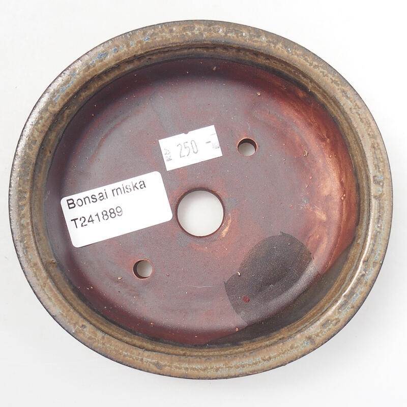 kerámia bonsai tál 12,5 x 12 x 3,5 cm, barna