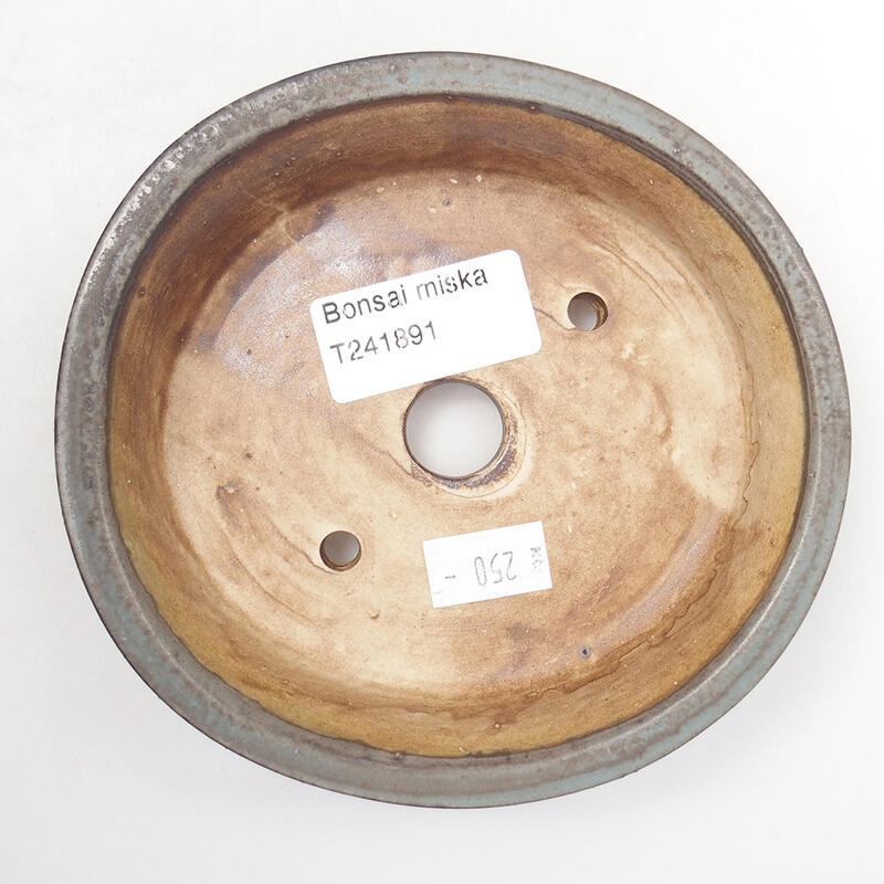 kerámia bonsai tál 12,5 x 12 x 3,5 cm, kék színben