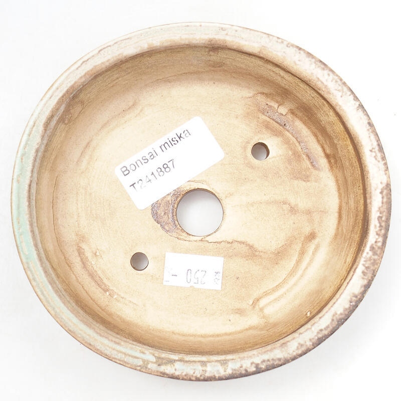 kerámia bonsai tál 12,5 x 12 x 3,5 cm, zöld