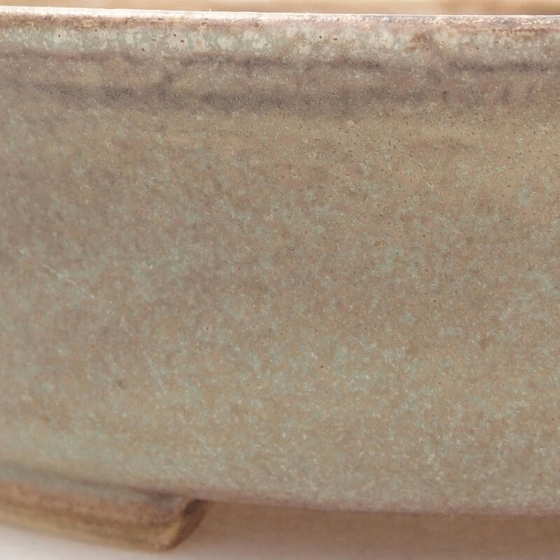 kerámia bonsai tál 12,5 x 12 x 3,5 cm, zöld