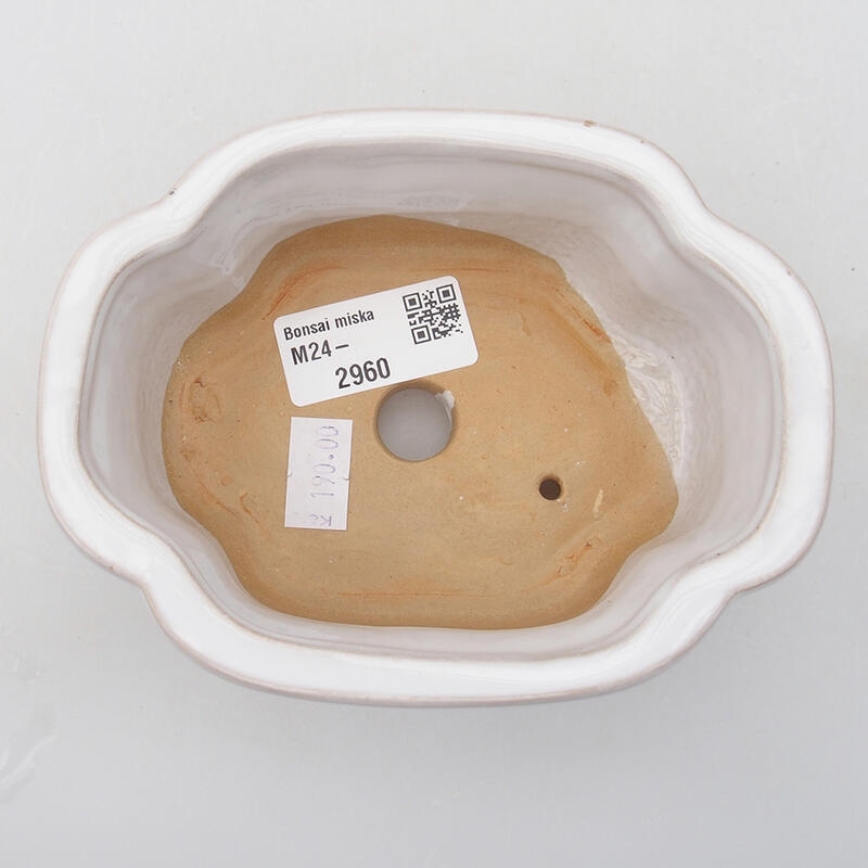 Kerámia bonsai tál 12,5 x 9,5 x 5 cm, zöld