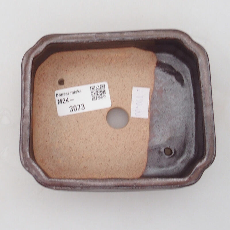 kerámia bonsai tál 12 x 10 x 3,5 cm, barna
