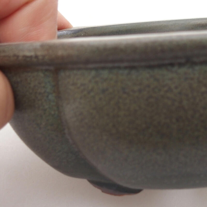 kerámia bonsai tál 12 x 10 x 4,5 cm, szürke