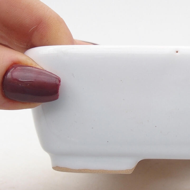 kerámia bonsai tál 12 x 10 x 4 cm, fehér színű