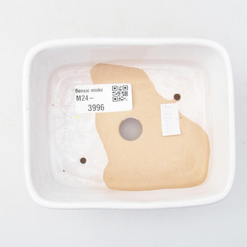 kerámia bonsai tál 12 x 10 x 4 cm, fehér színű