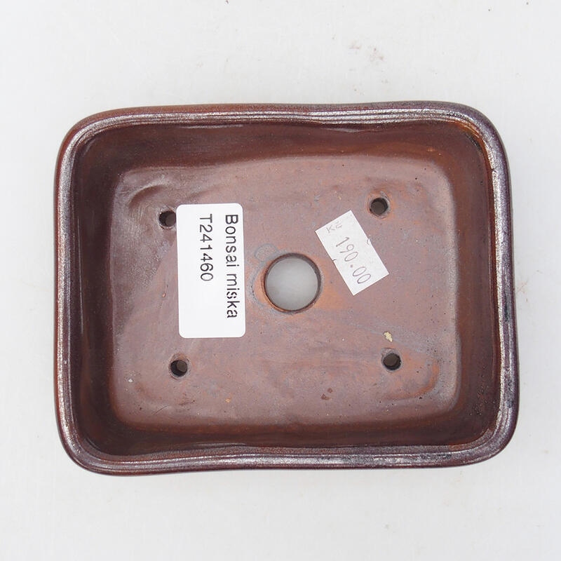 kerámia bonsai tál 12 x 10 x 4 cm, barna