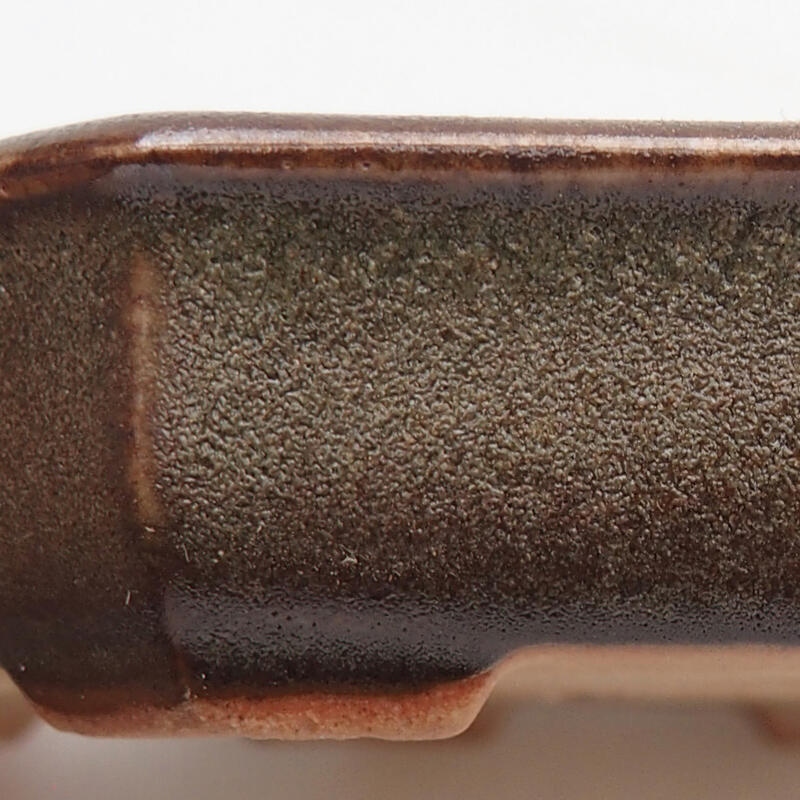 kerámia bonsai tál 12 x 11,5 x 2 cm, barna