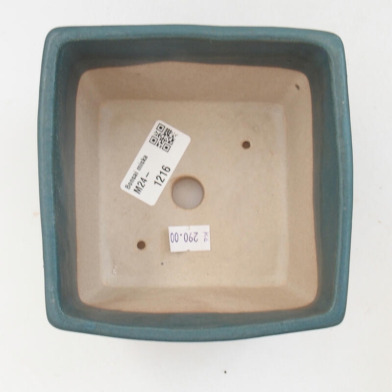 kerámia bonsai tál 12 x 12 x 8,5 cm, kék színben