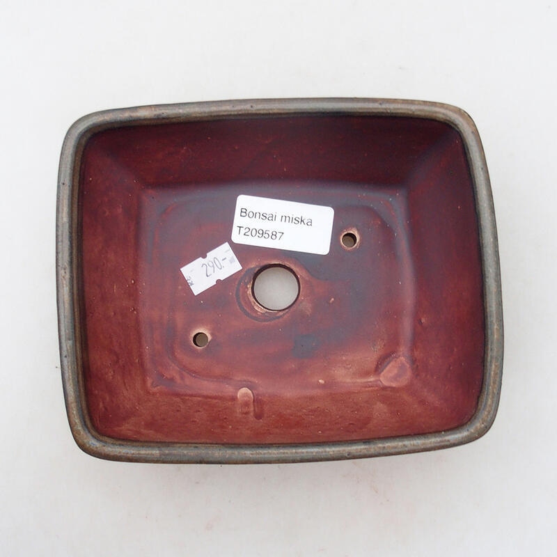 kerámia bonsai tál 12 x 15 x 6 cm, barna