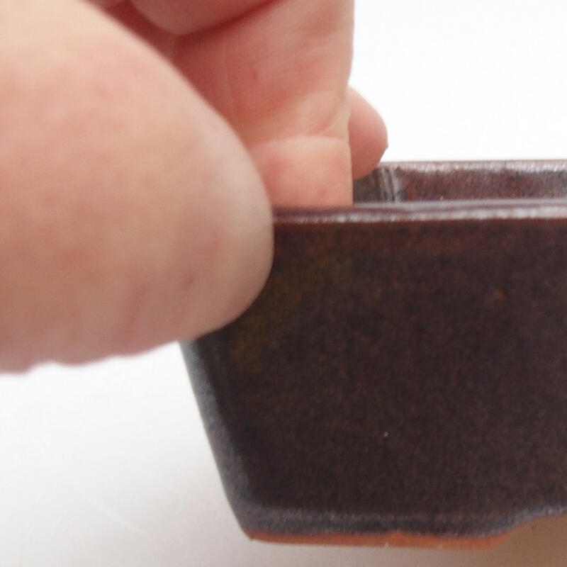 kerámia bonsai tál 12 x 8,5 x 3,5 cm, barna