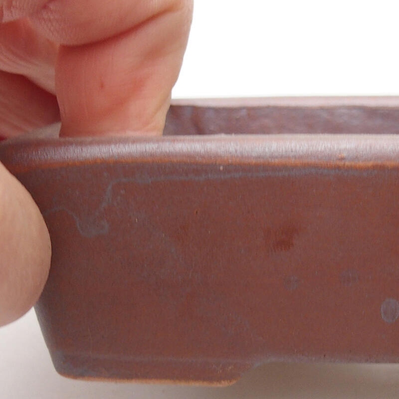 Kerámia bonsai tál 12 x 8,5 x 3,5 cm, fém színben