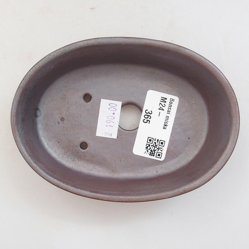 Kerámia bonsai tál 12 x 8,5 x 3 cm, fém színben