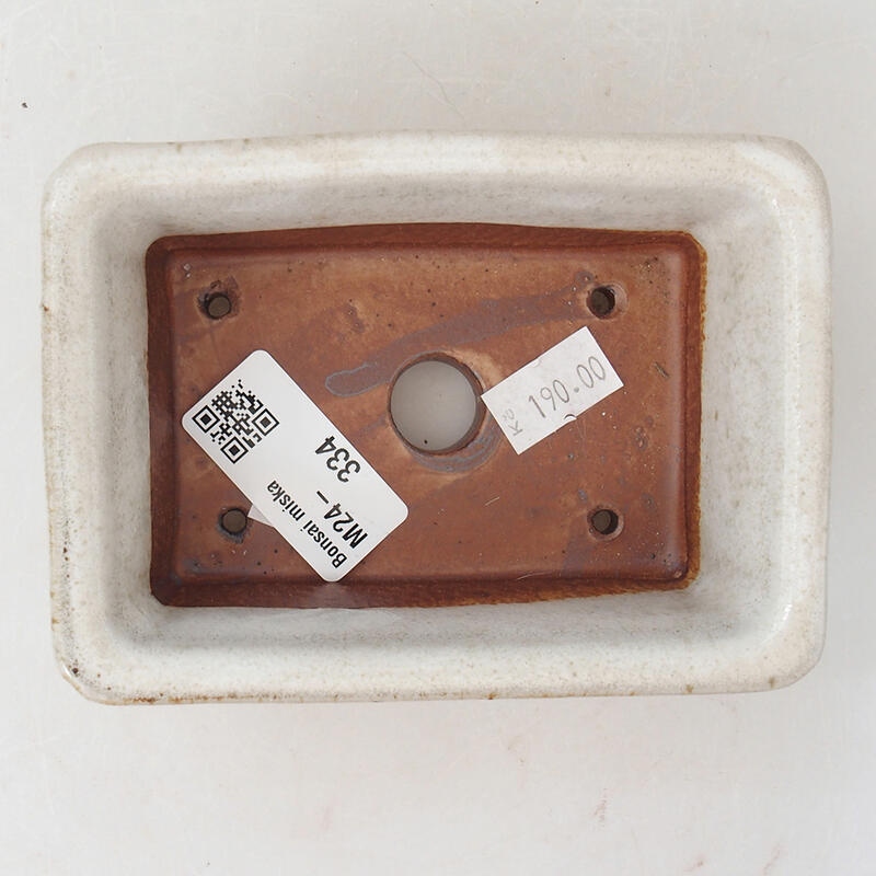 kerámia bonsai tál 12 x 8,5 x 4,5 cm, fehér