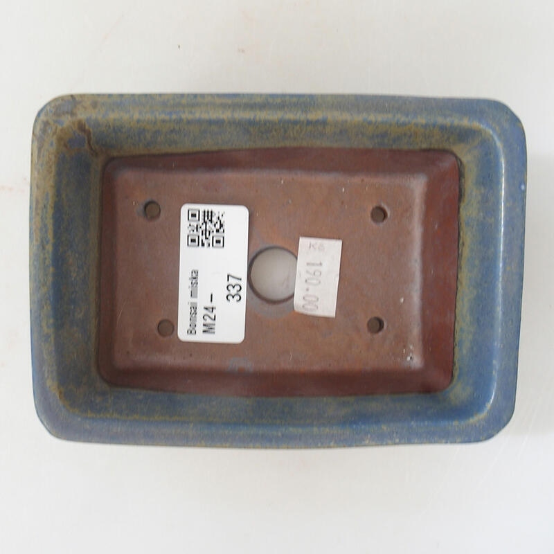 kerámia bonsai tál 12 x 8,5 x 4,5 cm, kék színben