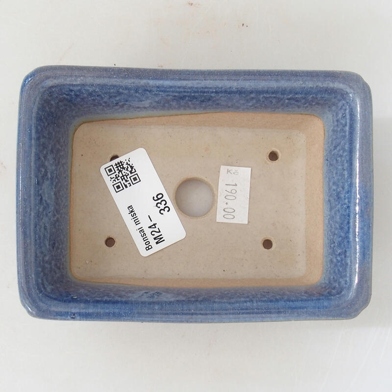 kerámia bonsai tál 12 x 8,5 x 4,5 cm, kék színben