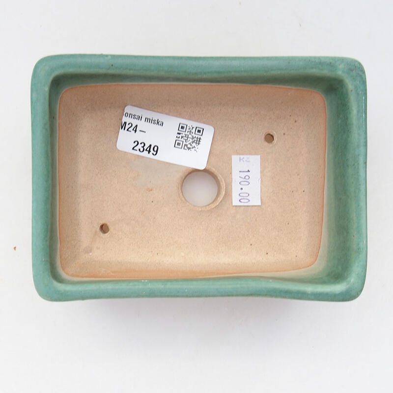 kerámia bonsai tál 12 x 8,5 x 4,5 cm, zöld
