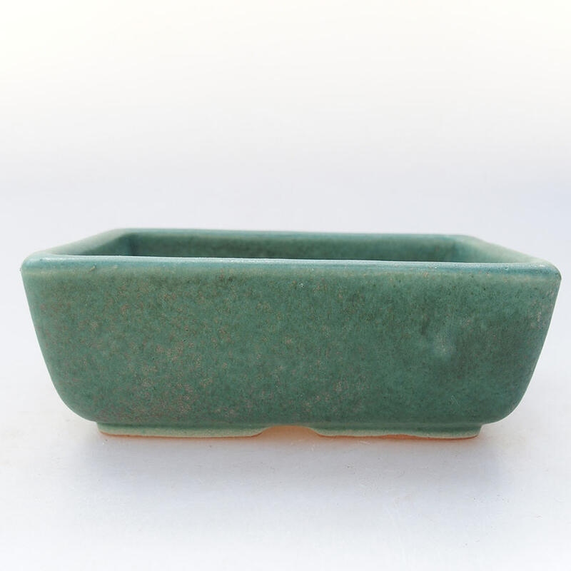 kerámia bonsai tál 12 x 8,5 x 4,5 cm, zöld