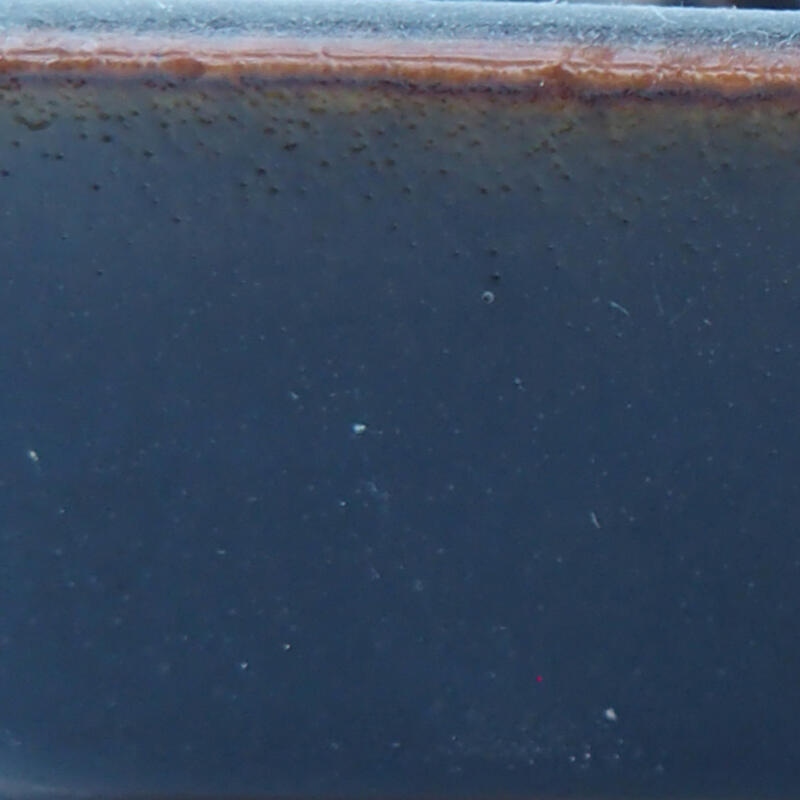 kerámia bonsai tál 12 x 9,5 x 3 cm, fekete-barna