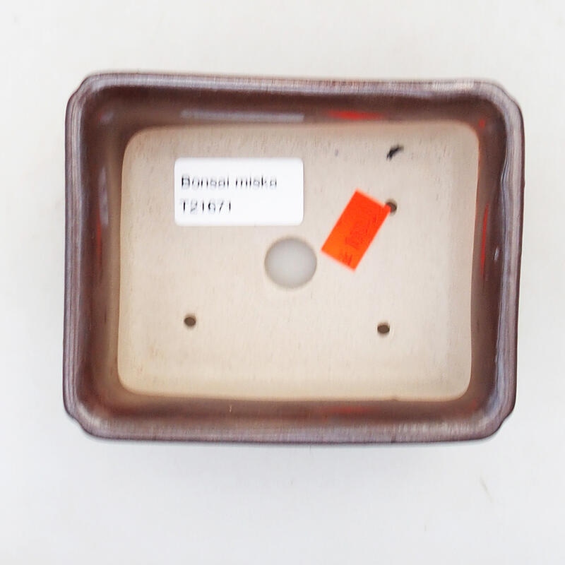 kerámia bonsai tál 12 x 9,5 x 4,5 cm, barna