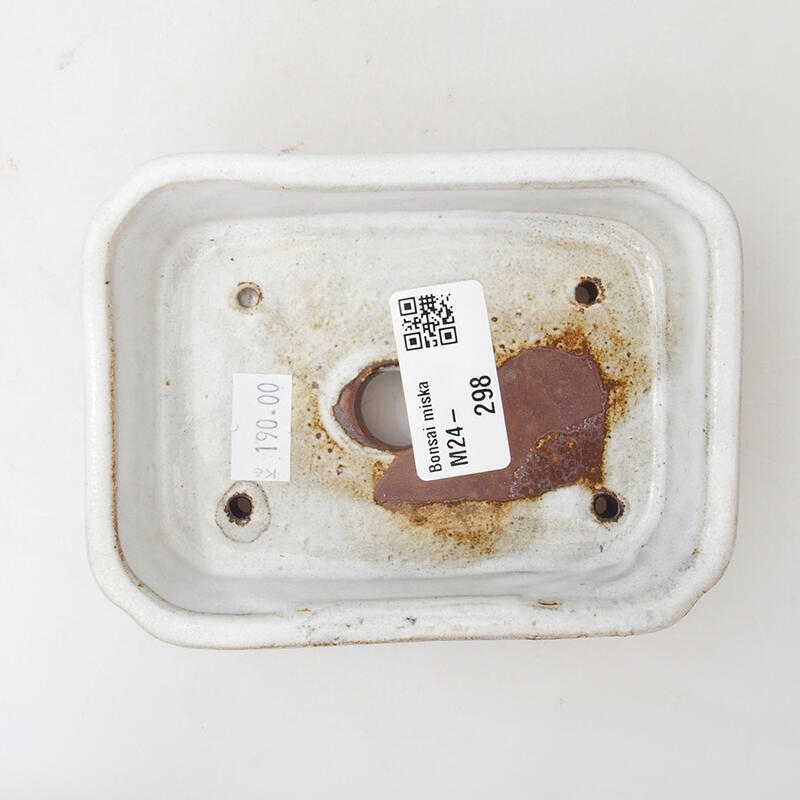kerámia bonsai tál 12 x 9 x 3 cm, fehér