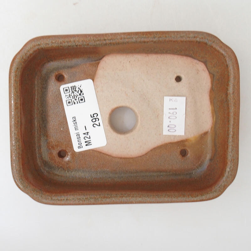 kerámia bonsai tál 12 x 9 x 3 cm, barna