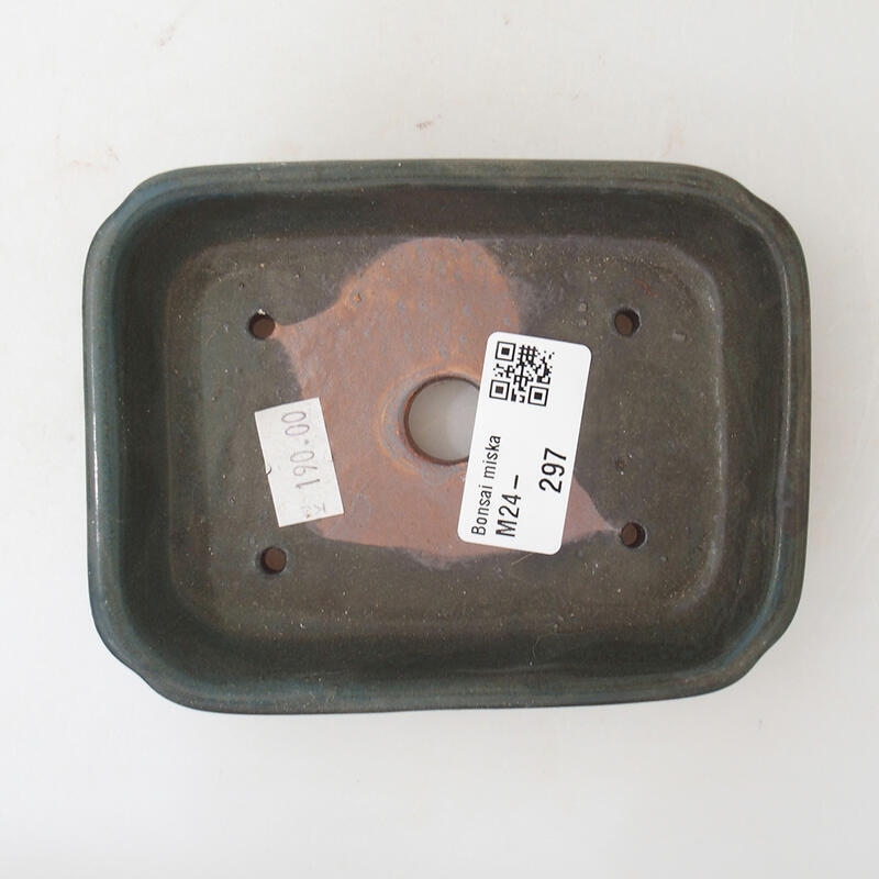kerámia bonsai tál 12 x 9 x 3 cm, szürke