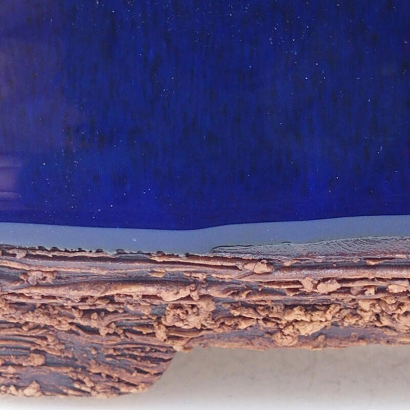 kerámia bonsai tál 12 x 9 x 5 cm, kék színben