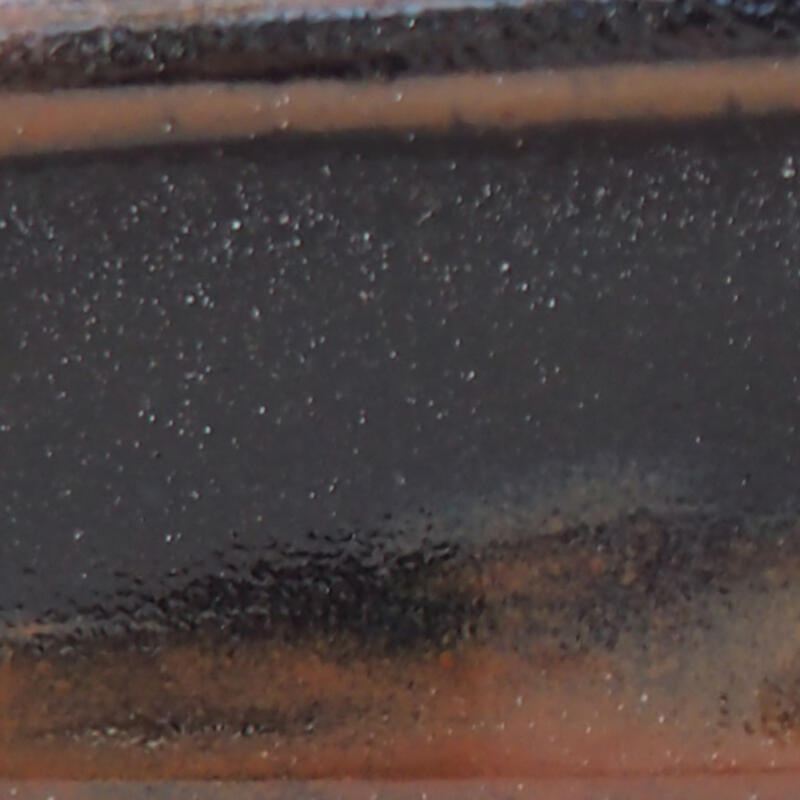 kerámia bonsai tál 13,5 x 10,5 x 3 cm, fekete-barna