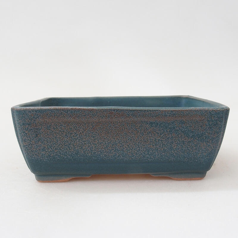 kerámia bonsai tál 13,5 x 10,5 x 5 cm, kék színű