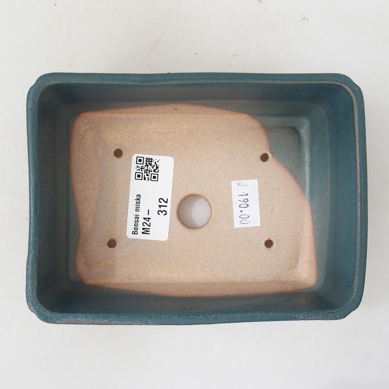 kerámia bonsai tál 13,5 x 10,5 x 5 cm, kék színű