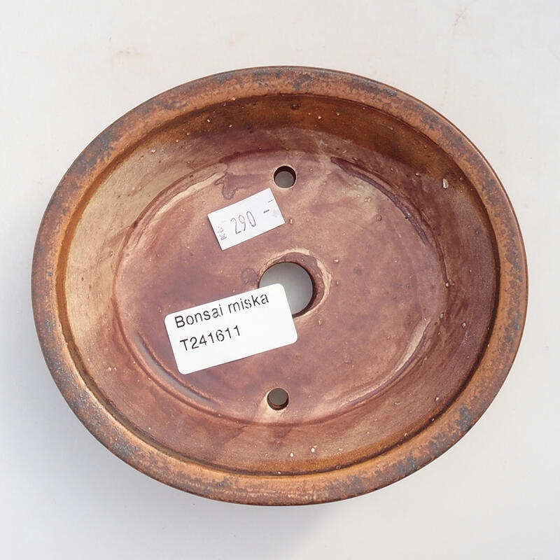 kerámia bonsai tál 13,5 x 12 x 4 cm, barna