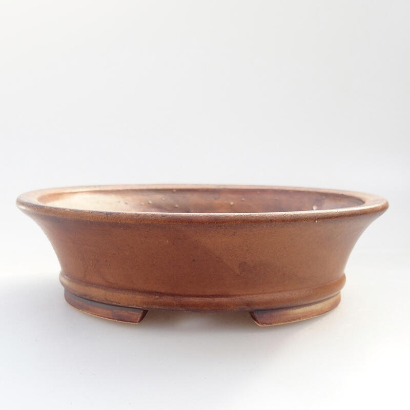 kerámia bonsai tál 13,5 x 12 x 4 cm, barna