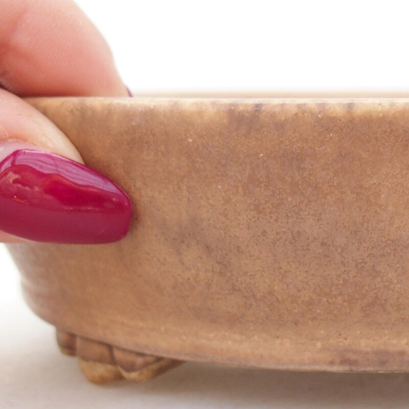 Kerámia bonsai tál 13,5 x 13,5 x 4 cm, rózsaszínű