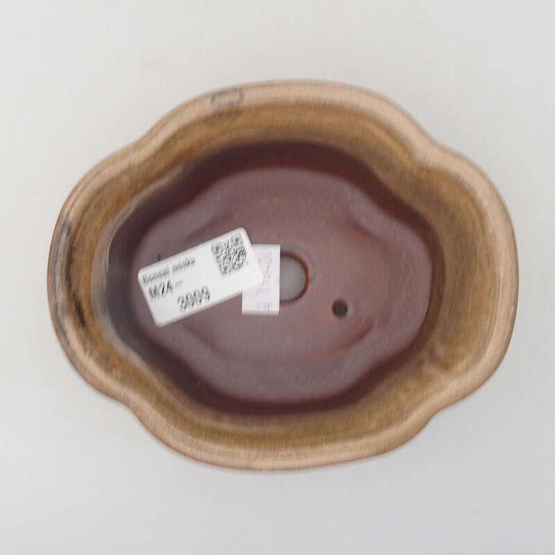 kerámia bonsai tál 13 x 10,5 x 5,5 cm, barna