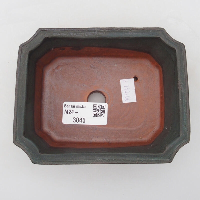 kerámia bonsai tál 13 x 10 x 4 cm, szürke