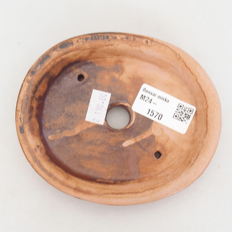 kerámia bonsai tál 13 x 11 x 2,5 cm, rózsaszínű