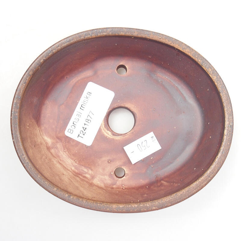 kerámia bonsai tál 13 x 11 x 3,5 cm, barna