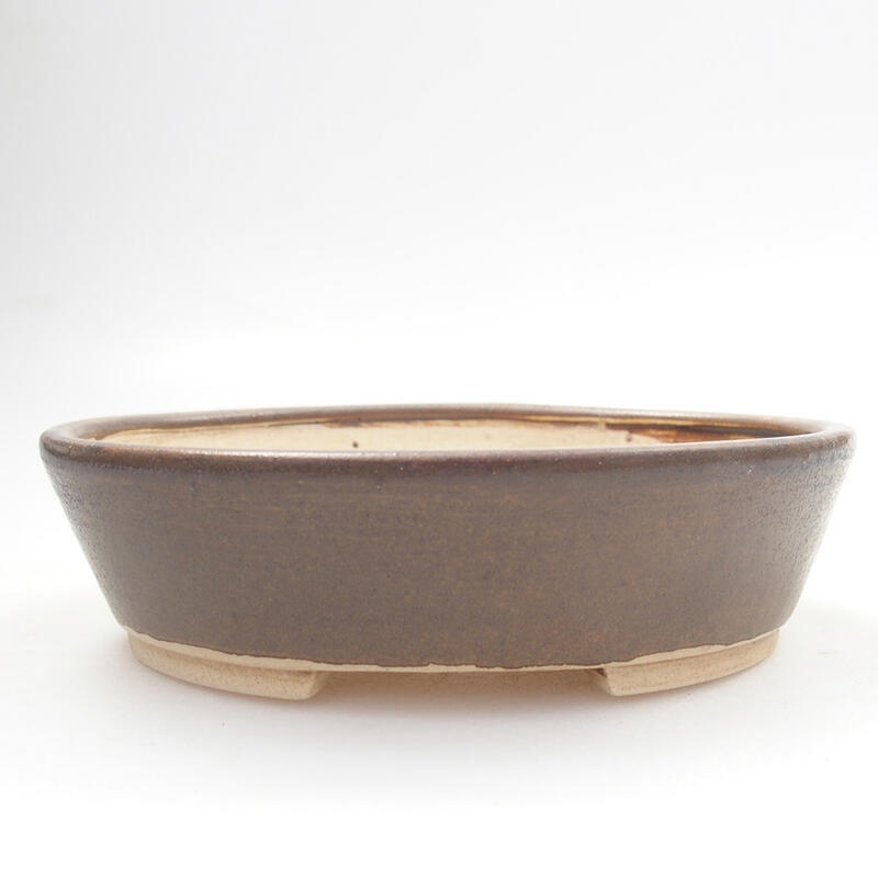 kerámia bonsai tál 13 x 11 x 3,5 cm, barna