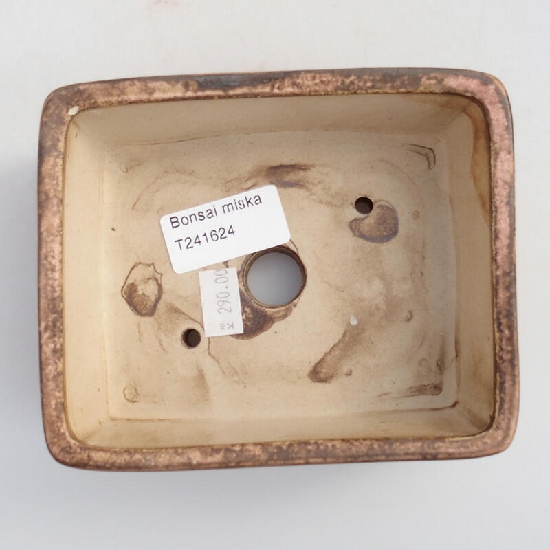 kerámia bonsai tál 13 x 11 x 5 cm, rózsaszínű