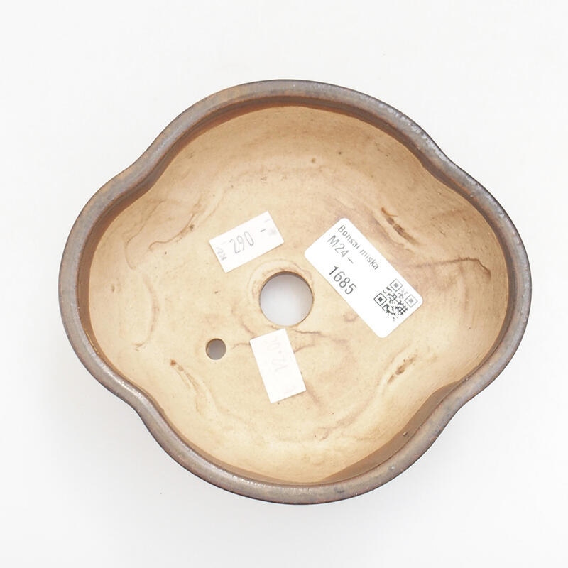 kerámia bonsai tál 13 x 12 x 5 cm, barna