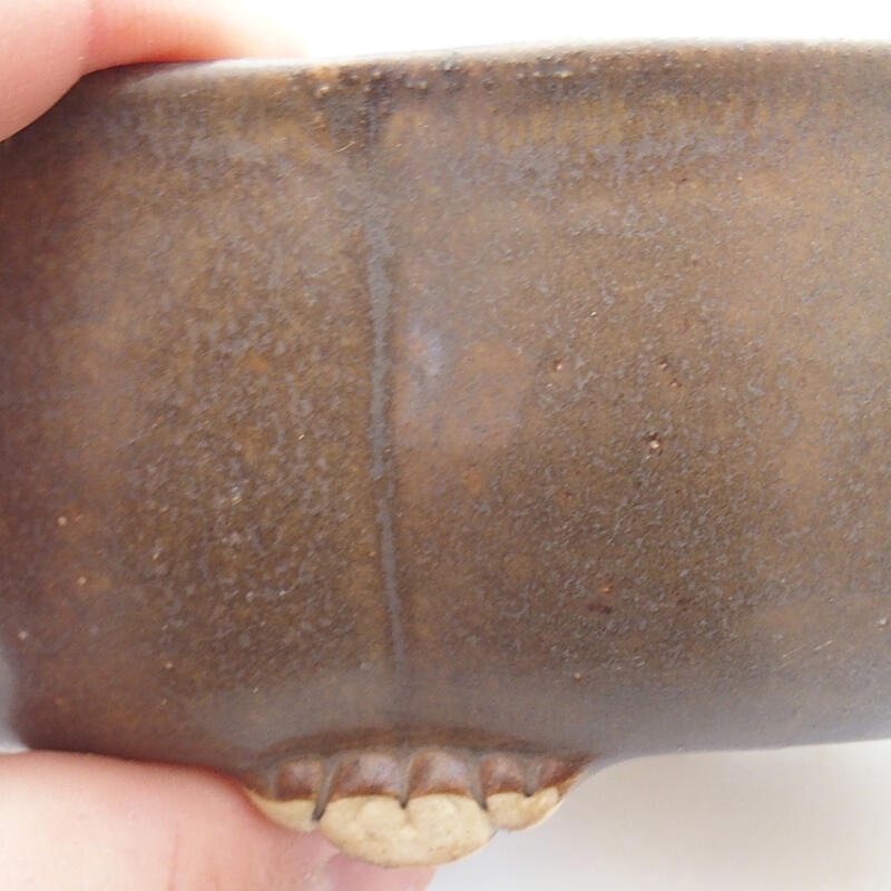 kerámia bonsai tál 13 x 12 x 5 cm, barna