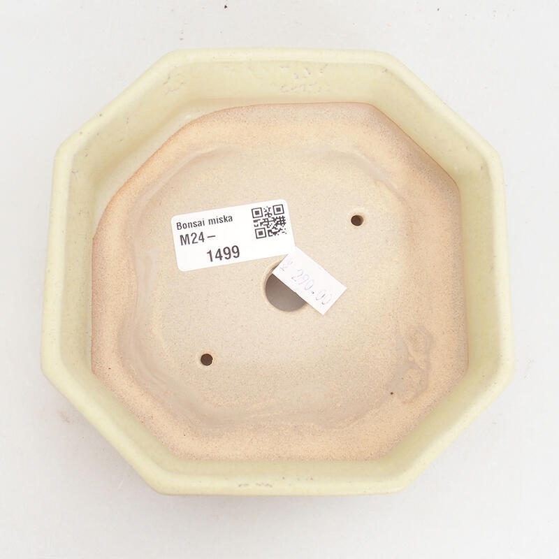 kerámia bonsai tál 13 x 13 x 4,5 cm, sárga