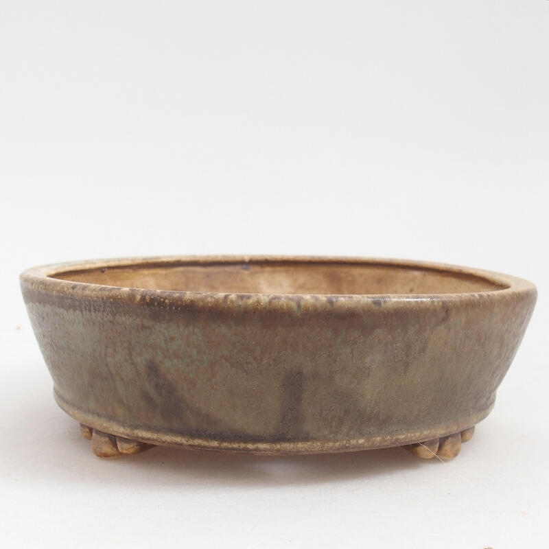 kerámia bonsai tál 13 x 13 x 4 cm, zöld